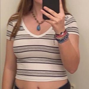 Pacsun Striped V-neck Top